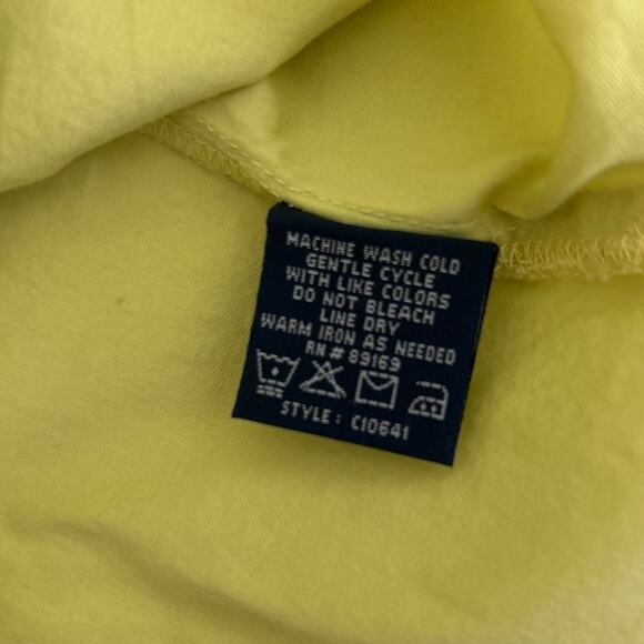 French Kuff Women Top S Chartreuse Cotton Stretch Casual Travel Preppy Comfy - Picture 9 of 10